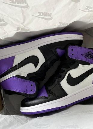 Кросівки nike air jordan retro high court purple9 фото