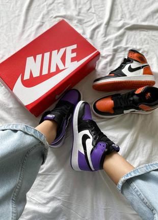Кросівки nike air jordan retro high court purple7 фото