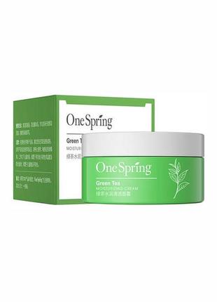 Крем для лица с экстрактом зеленого чая onespring green tea moisturizing cream