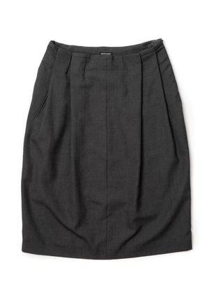 Giorgio armani vintage wool grey skirt женская юбка