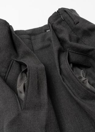 Giorgio armani vintage wool grey skirt женская юбка3 фото