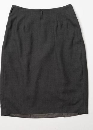 Giorgio armani vintage wool grey skirt женская юбка5 фото