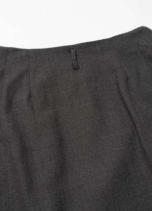 Giorgio armani vintage wool grey skirt женская юбка6 фото