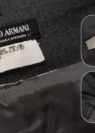 Giorgio armani vintage wool grey skirt женская юбка9 фото