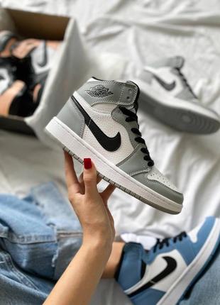 Кроссовки nike air jordan retro high black/gray