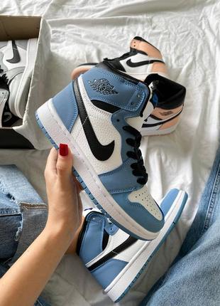 Кроссовки nike air jordan retro high university blue