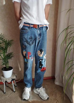 Кастомні джинси для любителів рейв паті1 фото