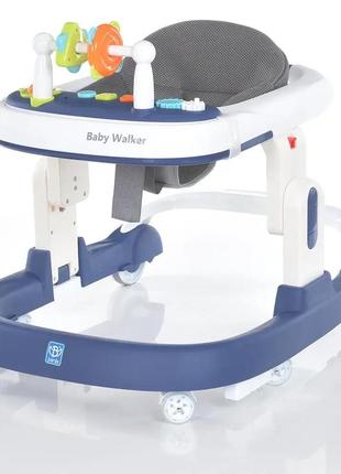 Дитячі ходунки baby walker bambi 5032, біло-синій