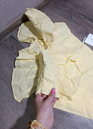 Комплект блуза -топ и юбка в желтых цветах5 фото