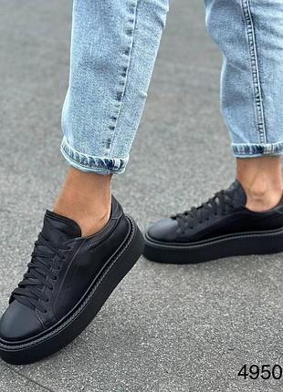 Кеди натуральна шкіра