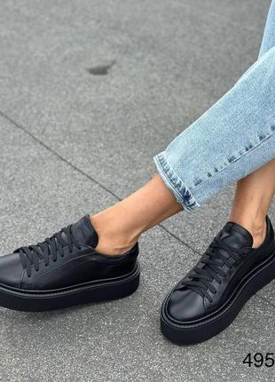 Кеди натуральна шкіра