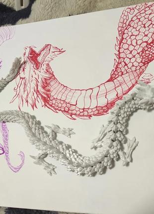 Білий китайський дракон — справжній хранитель - 3d печать2 фото