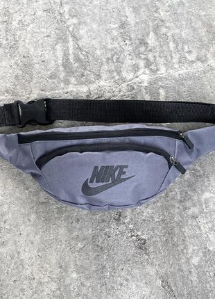 Бананка поясна nike чоловіча жіноча сіра сумка через плече спортивна найк