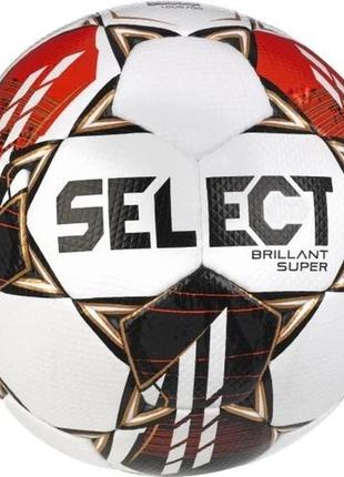 Мяч футбольный select brillant super fifa (hs) v23 белый, красный размер 5 361597-042 5