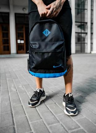 Рюкзак городской спортивный nike cl мужской женский черный-синий  портфель тканевый молодежный сумка найк2 фото