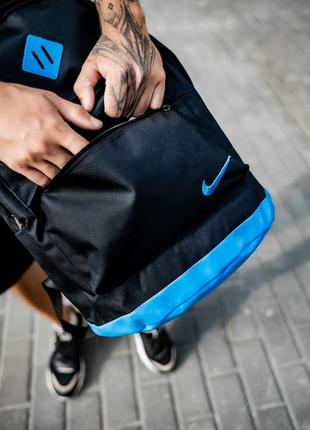 Рюкзак городской спортивный nike cl мужской женский черный-синий  портфель тканевый молодежный сумка найк5 фото