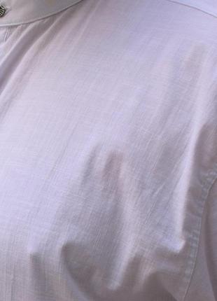 Сорочка чоловіча з коротким рукавом батал rack біла сорочка вільна літня бавовняна3 фото