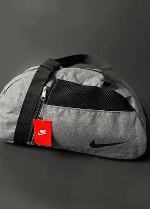 Сумка через плече чоловіча жіноча спортивна nike (найк) чорна груша з ремінцем тканинна | топ якості