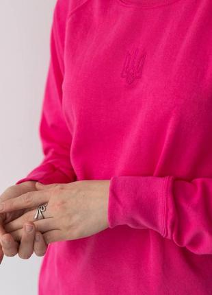 Кофта женская с гербом украины розовая свитшот женский весенний осенний толстовка трикотажная2 фото