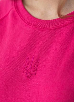 Кофта женская с гербом украины розовая свитшот женский весенний осенний толстовка трикотажная6 фото