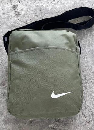Барсетка мужская adidas хаки  сумка через плечо спортивная адидас мессенджер тканевый7 фото