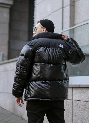 Мужская куртка зимняя the north face до - 25*с теплая дутая лаке черная | пуховик мужской зимний люкс качества