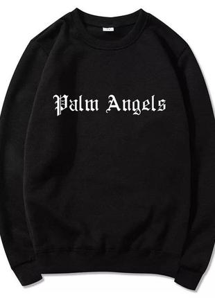 Толстовка мужская зимняя на флисе palm angels черная кофта свитшот мужской зимний палм ангелс с лампасами9 фото