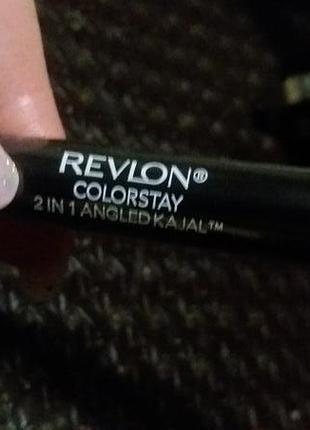 Карандаш новый ерный смоки айс для глаз с растушовкой revlon colorstay 2 in 1