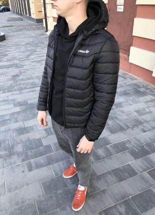 Мужская куртка демисезонная весенняя осенняя adidas до 0*с утепленная ветровка адидас5 фото