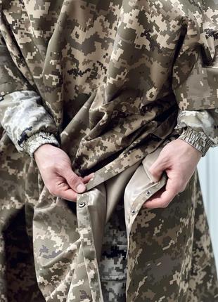 Дощовик тактичний зсу плащ піксель камуфляж армійський дощовик пончо військовий накидка з капюшоном5 фото