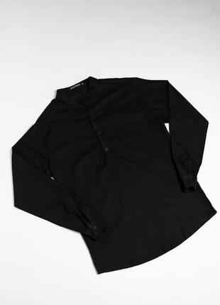 Рубашка мужская льняная с длинным рукавом классическая летняя band белая рубашка...