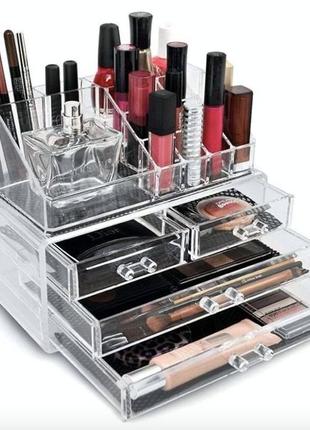 Органайзер для косметики настольный бокс для хранения макияжа cosmetic storage box ld1 фото