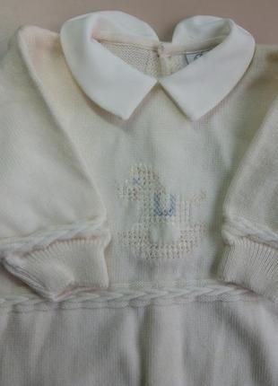 Костюмчик наряд одежда для новорожденного для крещения крестин италия merinо wооl1 фото