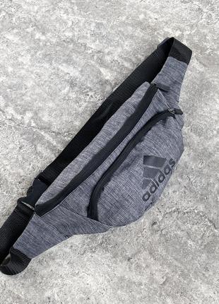 Бананка поясна adidas чоловіча жіноча темно-сіра сумка через плече спортивна адідас3 фото