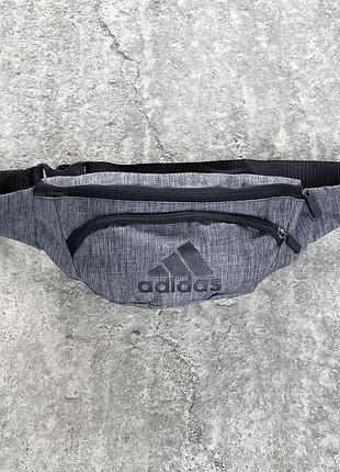 Бананка поясна adidas чоловіча жіноча темно-сіра сумка через плече спортивна адідас
