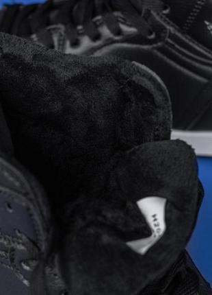 Зимние кроссовки мужские теплые на меху черные-белые  кеды утепленные стилли аеросмит на зиму2 фото