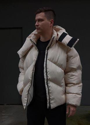 Куртка мужская зимняя оверсайз quad до -25*с зима серая пуховик мужской зимний теплая8 фото