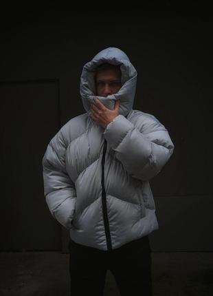 Куртка мужская зимняя оверсайз quad до -25*с зима олива пуховик мужской зимний теплая3 фото