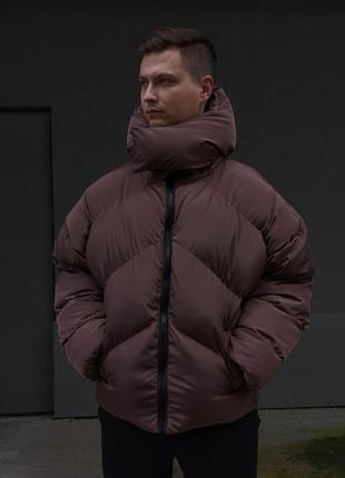 Куртка мужская зимняя оверсайз quad до -25*с зима олива пуховик мужской зимний теплая7 фото