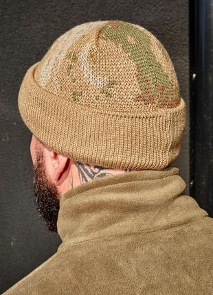 Шапка балаклава мужская тактическая as песочная камуфляж шапка хомут зимняя армейская военная камуфляжная7 фото