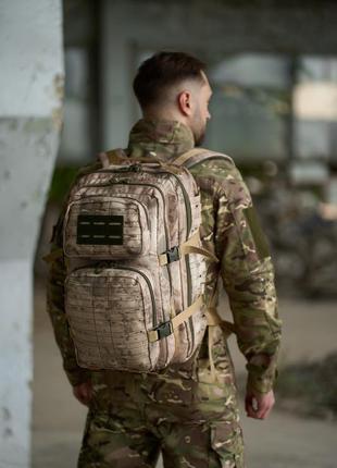 Рюкзак тактичний на 100 літрів армійський військовий чоловічий великий mlrs пісочний мультикам камуфляж  сумка10 фото