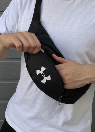 Бананка поясна under armour чоловіча жіноча чорна сумка через плече сумка спортивна андер армор