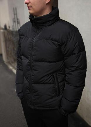 Куртка мужская зимняя дутая до -25*с короткая simple черная пуховик мужской зимний1 фото
