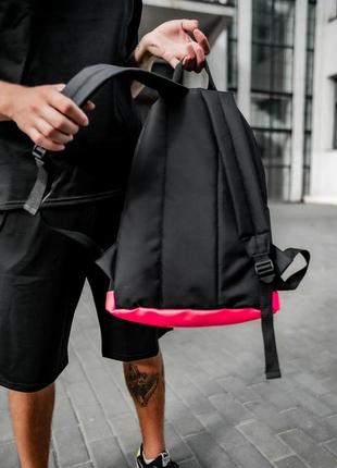 Рюкзак городской спортивный nike cl мужской женский черный-розовый портфель тканевый молодежный сумка найк5 фото