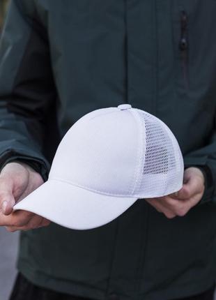 Кепка чоловіча mesh x white | бейсболка топ якості