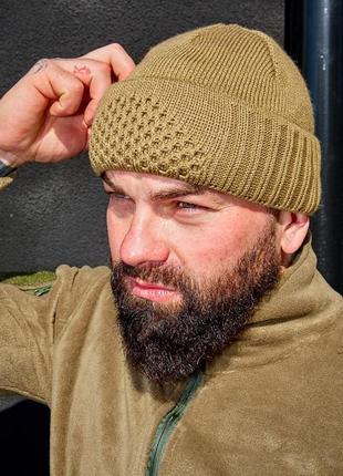 Шапка балаклава мужская тактическая as песочная шапка хомут зимняя армейская военная бежевая8 фото