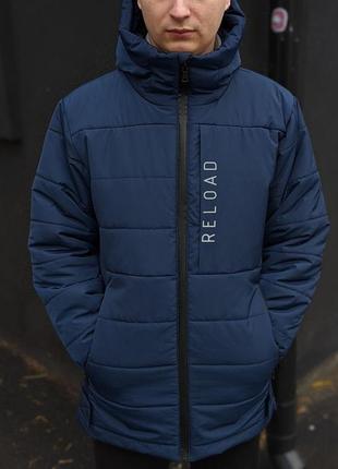 Куртка мужская зимняя до -25*с теплая arctic темно-синяя | пуховик мужской зимний с капюшоном люкс качества3 фото