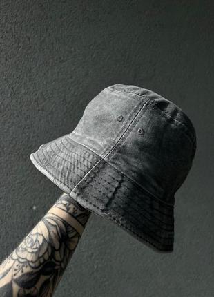 Панама чоловіча жіноча джинсова int літня сіра панамка унісекс універсальна на літо