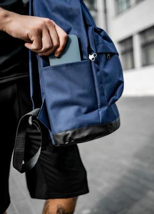 Рюкзак городской спортивный nike cl мужской женский темно-синий портфель тканевый молодежный сумка найк5 фото