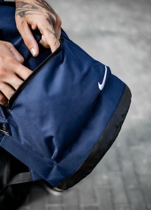 Рюкзак городской спортивный nike cl мужской женский темно-синий портфель тканевый молодежный сумка найк6 фото